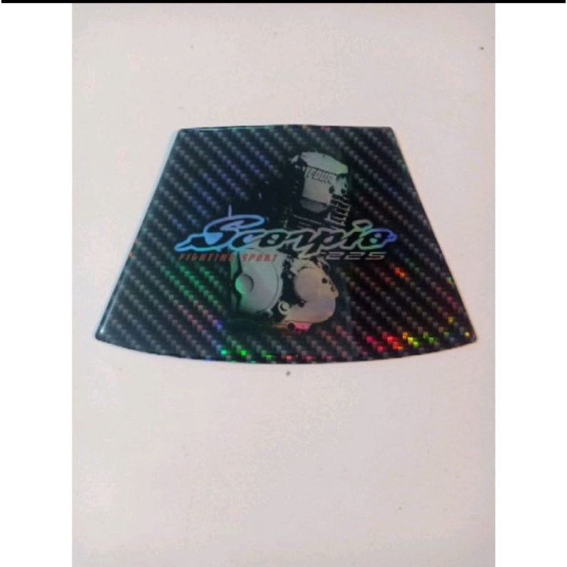 emblem embos timbul pelindung tangki Yamaha ScorpioZ old steko stiker model carbon tatakan jok