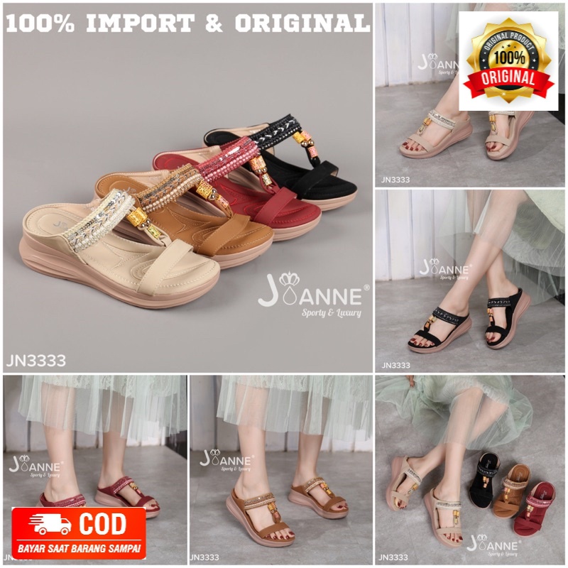 [ORIGINAL] JOANNE Wedges Sandal Shoes Sepatu Wanita #JN3333