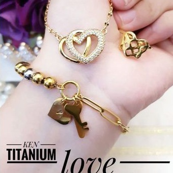 TiTanium set perhiasan wanita K83