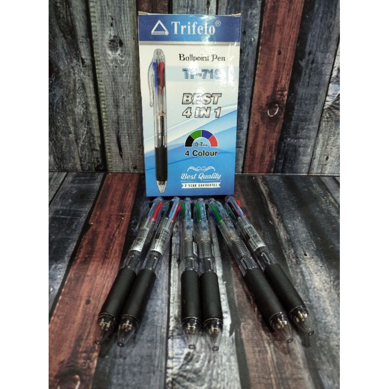 

Ballpoint Pulpen - Pen Trifelo 4 Warna TF-719 /pcs (1pcs)