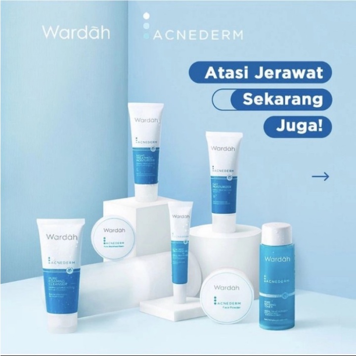 [FREE GIFT] Sepaket Wardah Acnederm Series | Wardah paket jerawat