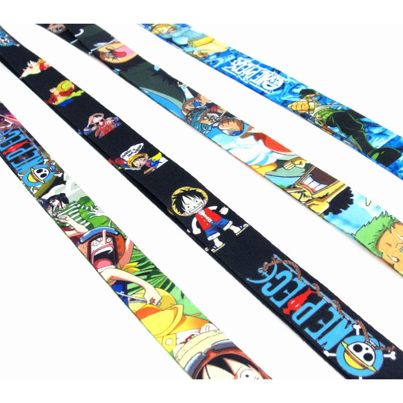 One Piece Tali Lanyard Leher Holder Kartu Id / Handphone Anti Jatuh Untuk Pelajar