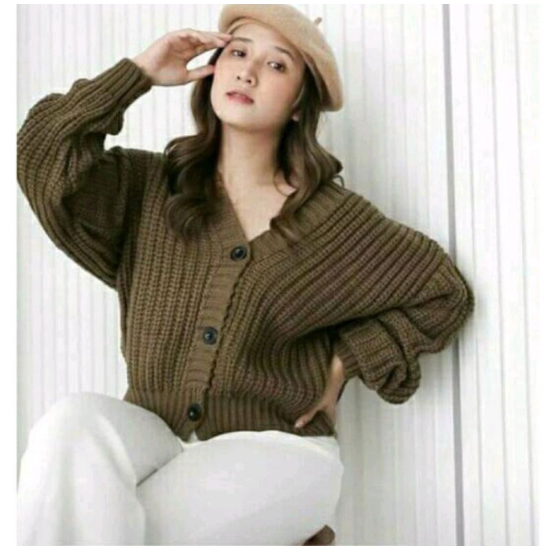 CARDIGAN ATASAN RAJUT WANITA/OVER SIZE 7 GET/SWEATER RAJUT WANITA