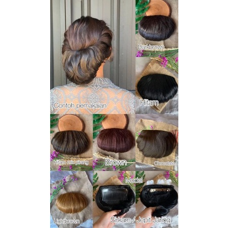 sanggul polos sirkam / sanggul modern / sanggul modifikasi / hairdo sanggul / sanggul bali murah / s