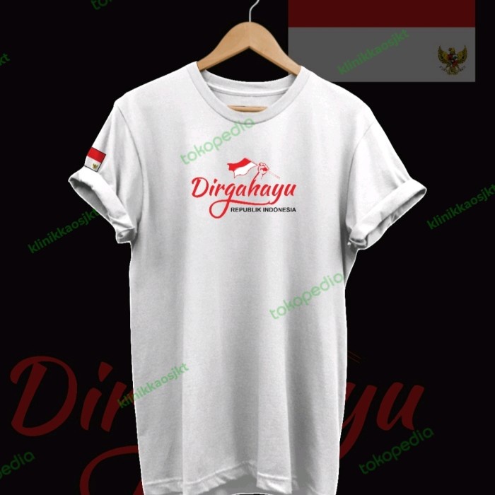 BAJU - KAOS DIRGAHAYU RI 77 - TSHIRT HUT KEMERDEKAAN INDONESIA TYPE 6