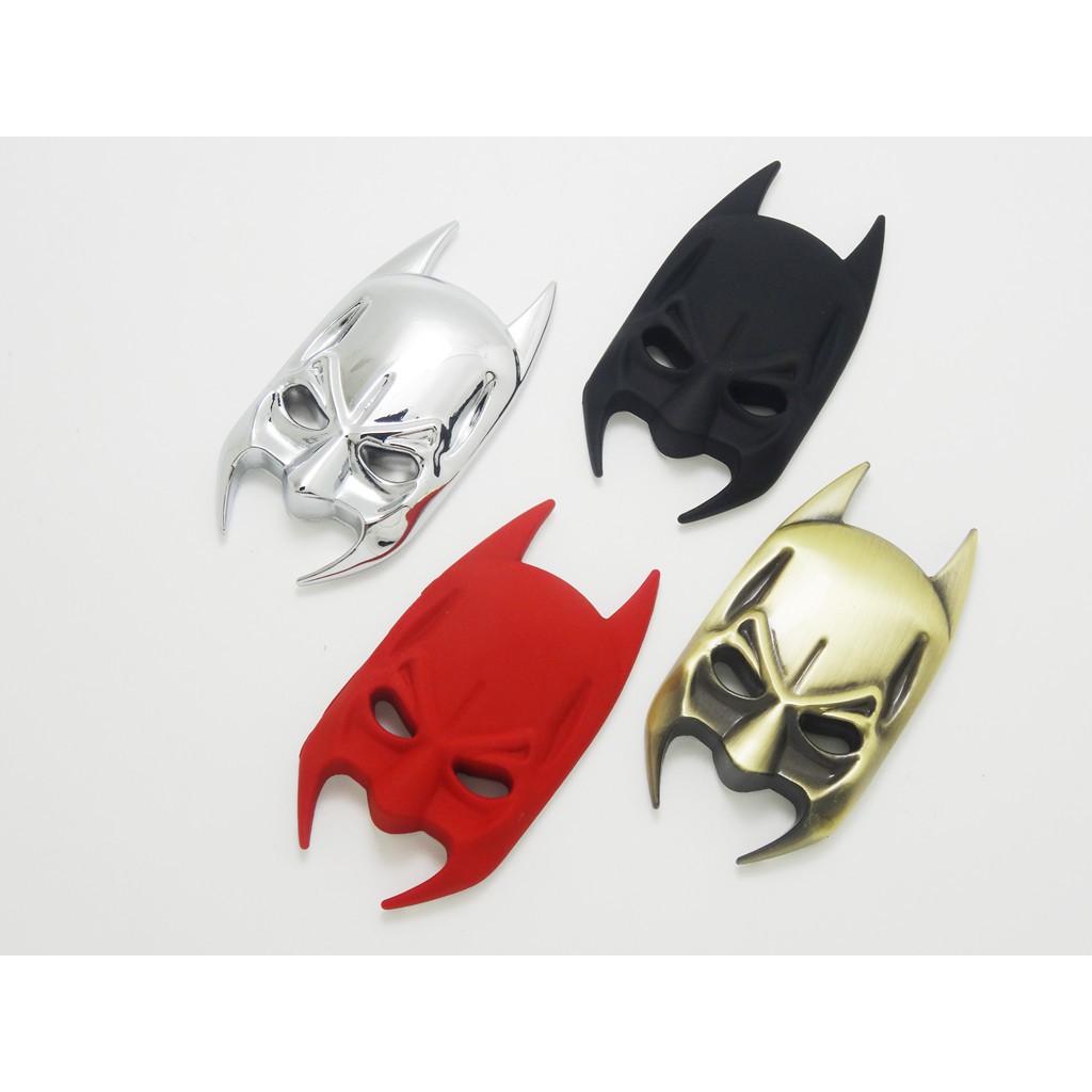 1Pc Stiker Emblem Motif Batman 3D Bahan Metal untuk Mobil