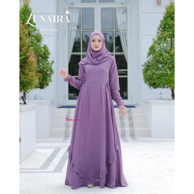 Gamis zunaira by zabbania // gamis full ceruty babydoll // gamis polos ceruty
