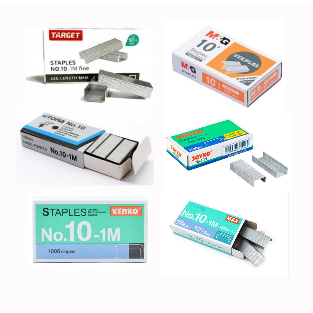 

Isi Staples Joyko, Kenko, Target, Etona, Max, M&G nO. 10 (KECIL)