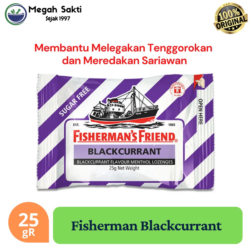 

Permen Fisherman Friend Blackcurrant Sugar Free 25 gR