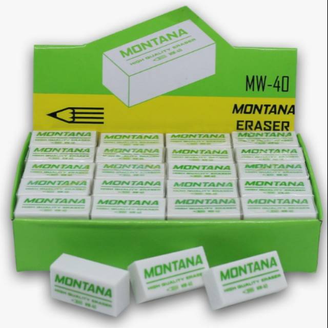 

Eraser / Penghapus Montana MW-40 / 1 BOX 40 PCS