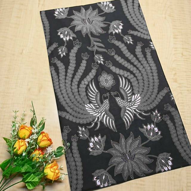 SBY KAIN BATIK MOTIF SONGKET HITAM PUTIH DAN KAIN EMBOS / KAIN BATIK MODERN / BATIK ORI PEKALONGAN