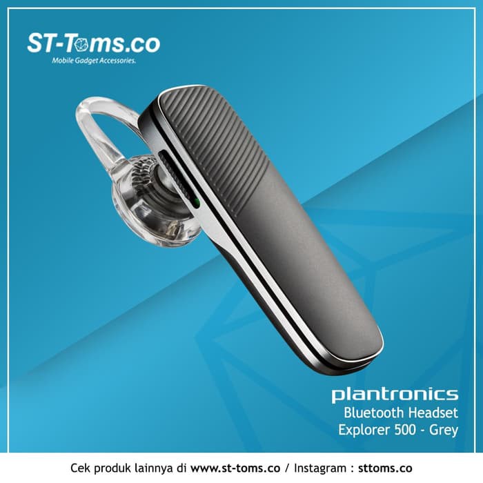 Plantronics Bluetooth Headset Explorer 500 - Grey - Putih Best seller