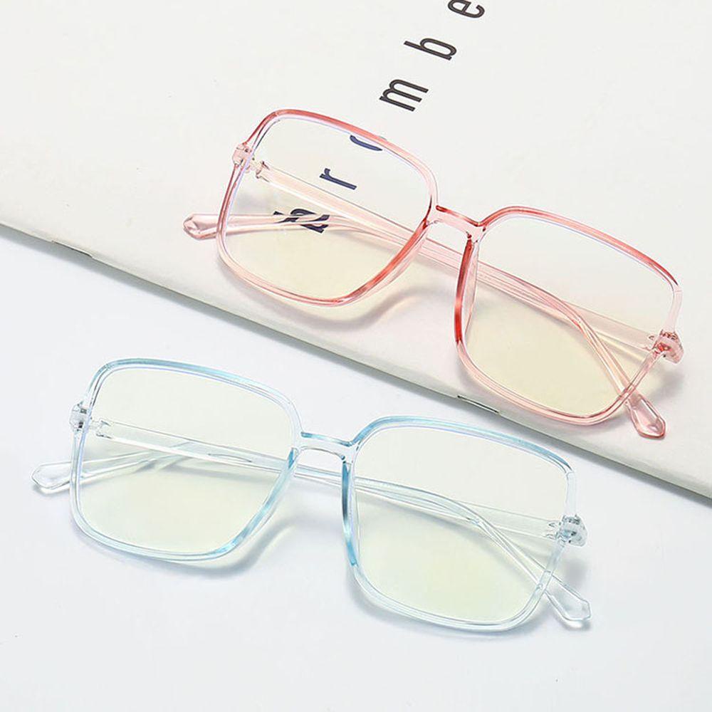 Mxbeauty Kacamata Anti-Cahaya Biru Vintage Vision Care Warna Jelly Fashion Big Square Eyewear