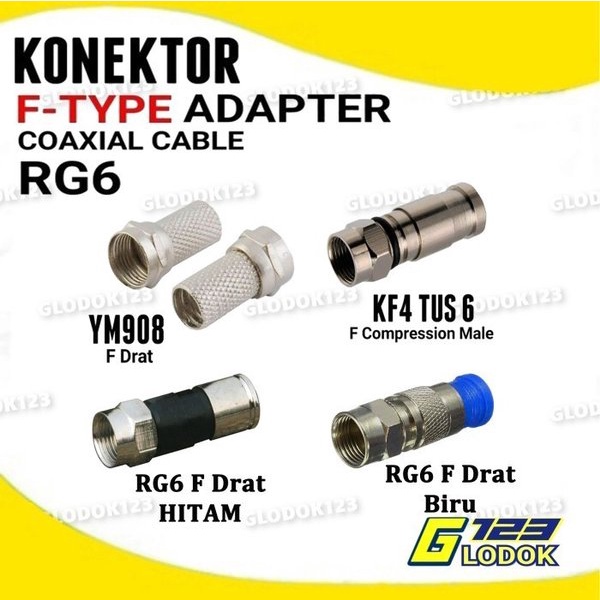 Konektor Jack Connector F RG 6 Press Compression RG6 Compress PPC EX6