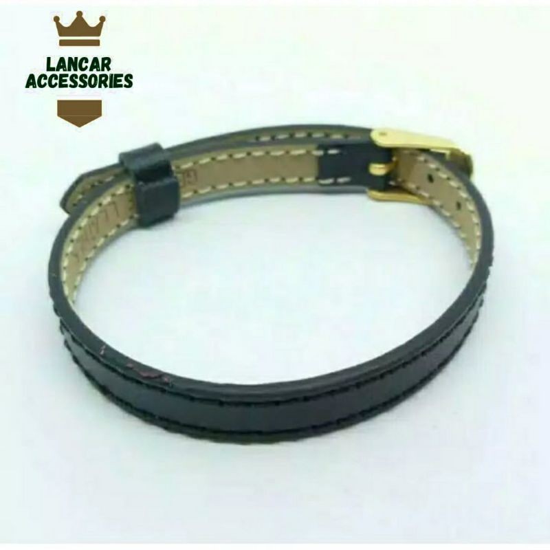 COD✅ Gelang Gesper Sabuk Kulit Premium Gelang Jam Kulit Untuk Bahan Charm Emas