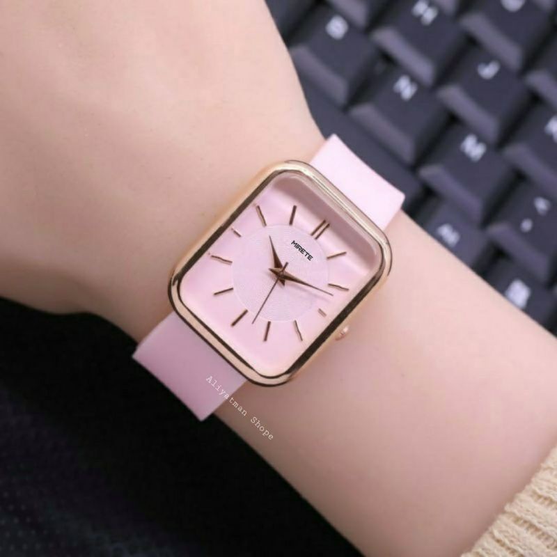 2022 JAM CEWEK MIRETE SERIES ORI ELEGAN JAM TANGAN WANITA ANTI AIR TALI SILIKON IMPORT JAM FASHION WANITA/CEWEK