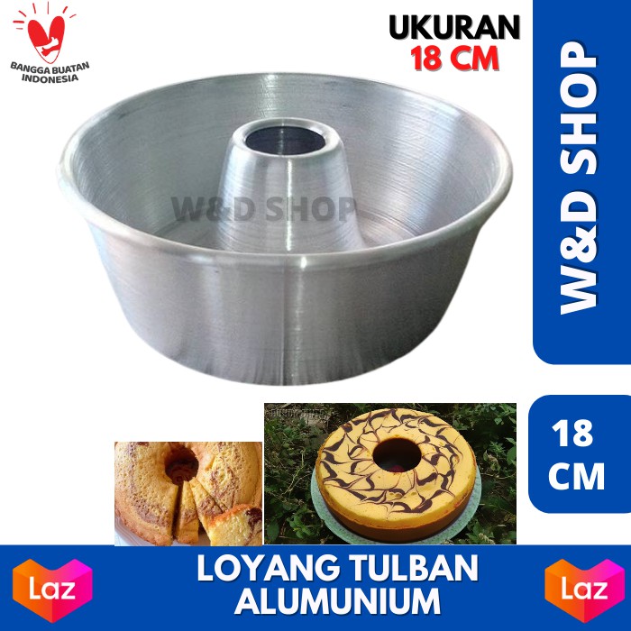 COD Loyang Tulban Press Tebal  Diameter 18cm Loyang Bolu Tulban Pulde Cetakan Kue Bolu Kukus Murah