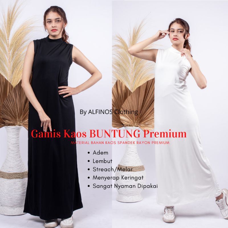 Gamis Kensi Polos | Gamis Lekbong Polos | Gamis Lekbong | Gamis Buntung | Manset Gamis Buntung | Daleman Dress Tanpa Lengan | Long Dress Tanpa Lengan