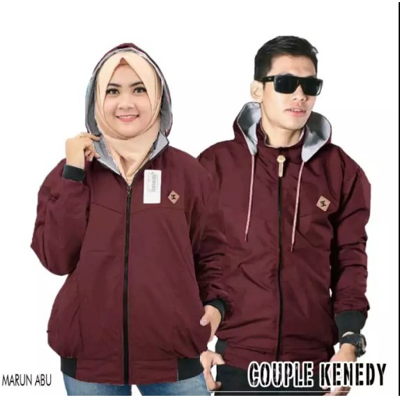 JAKET BB COUPLE / JAKET PASANGAN PRIA WANITA BB DC KENEDY BABOL BOLAK BALIK PREMIUM