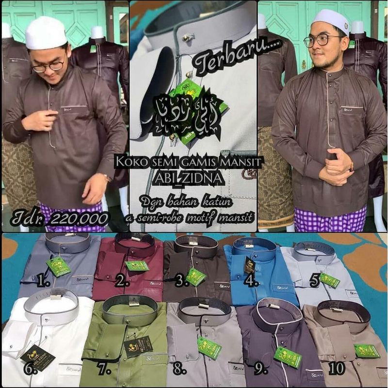Koko semi gamis manset Abi zidna