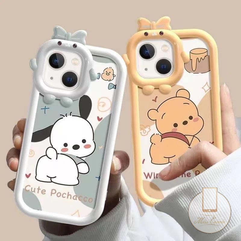 Soft Case Desain Kartun Pochacco Winnie the Pooh 3D Untuk IPhone 11 XR 6 6S 7 8 Plus 13 12 14 Pro MAX 14 Plus 11 Pro MAX X XS MAX SE 2020