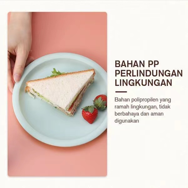 Piring Plastik Warna Warni High Quality BPA Free SAMONO STW02D Reusable Plate Set Tahan Panas