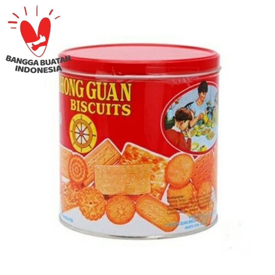 

Khong Guan Assorted Red Biskuit kaleng bulat 650g 650 gram