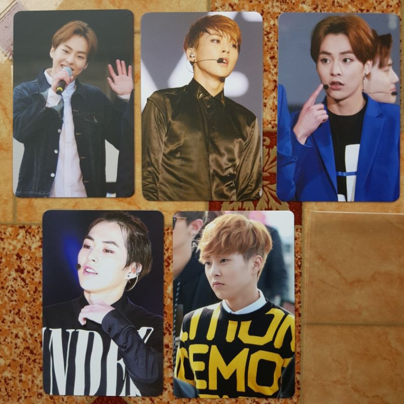 official photocard from fansite xiumin exo satu set isi 5 PC