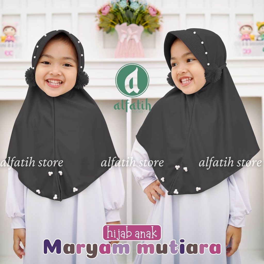 JILBAB ANAK TK - SD MARYAM MUTIARA / MUTIARA REMPEL / JILBAB ANAK USIA 4-7 TAHUN / PAKAIAN MUSLIMANAK PEREMPUAN / KERUDUNG ANAK TK / HIJAB ANAK TK-SD KHIMAR ANAK