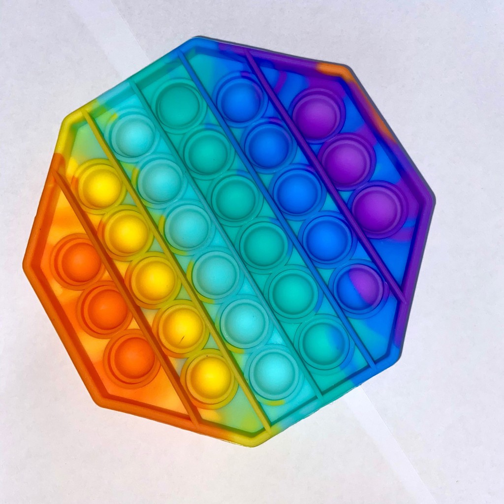 plannetamazing Mainan anak BOOMING Fidget spinner POP IT SUPER MURAH-RAINBOW SEGI 8