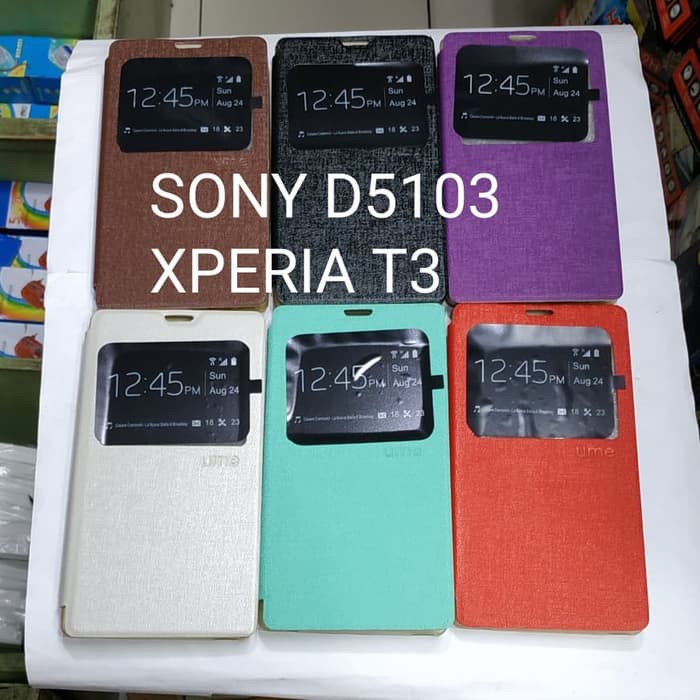 SONY XPERIA T3 / D5103 sarung flip cover ume/ sarung model buku