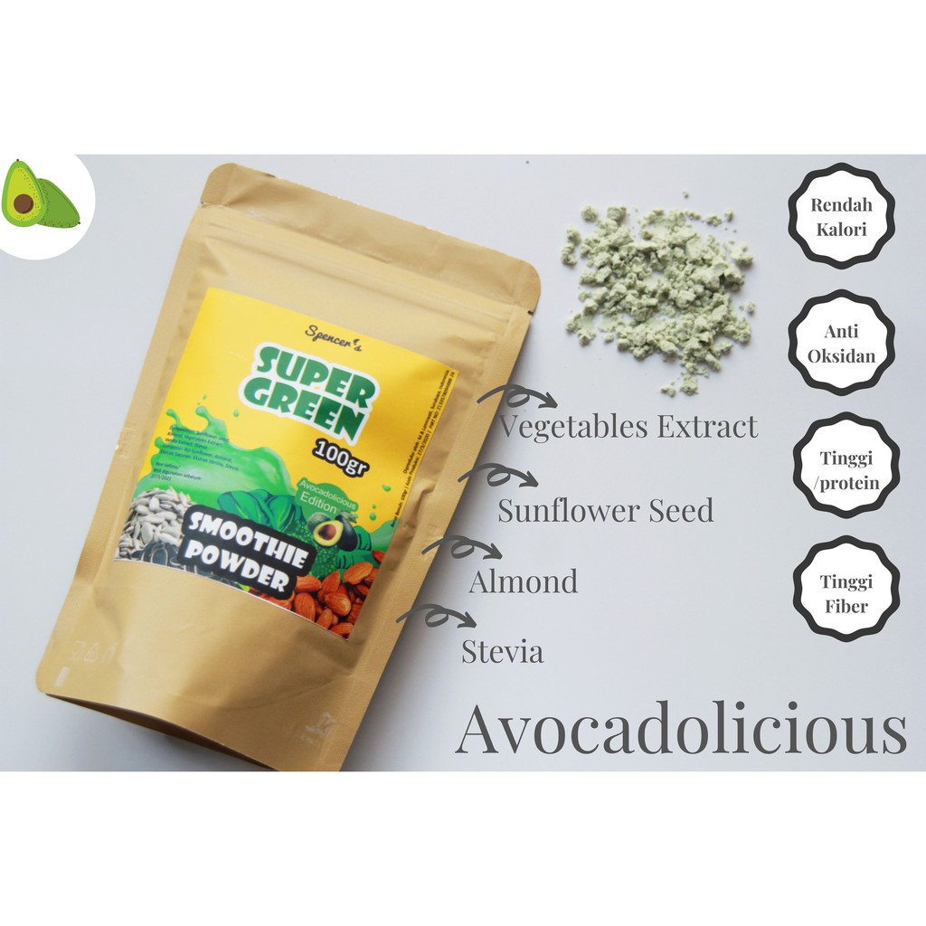 

Smoothie Powder / Super Green / Spencer / Minuman Sehat / Minuman Diet / Bubuk Alpukat / Avocado