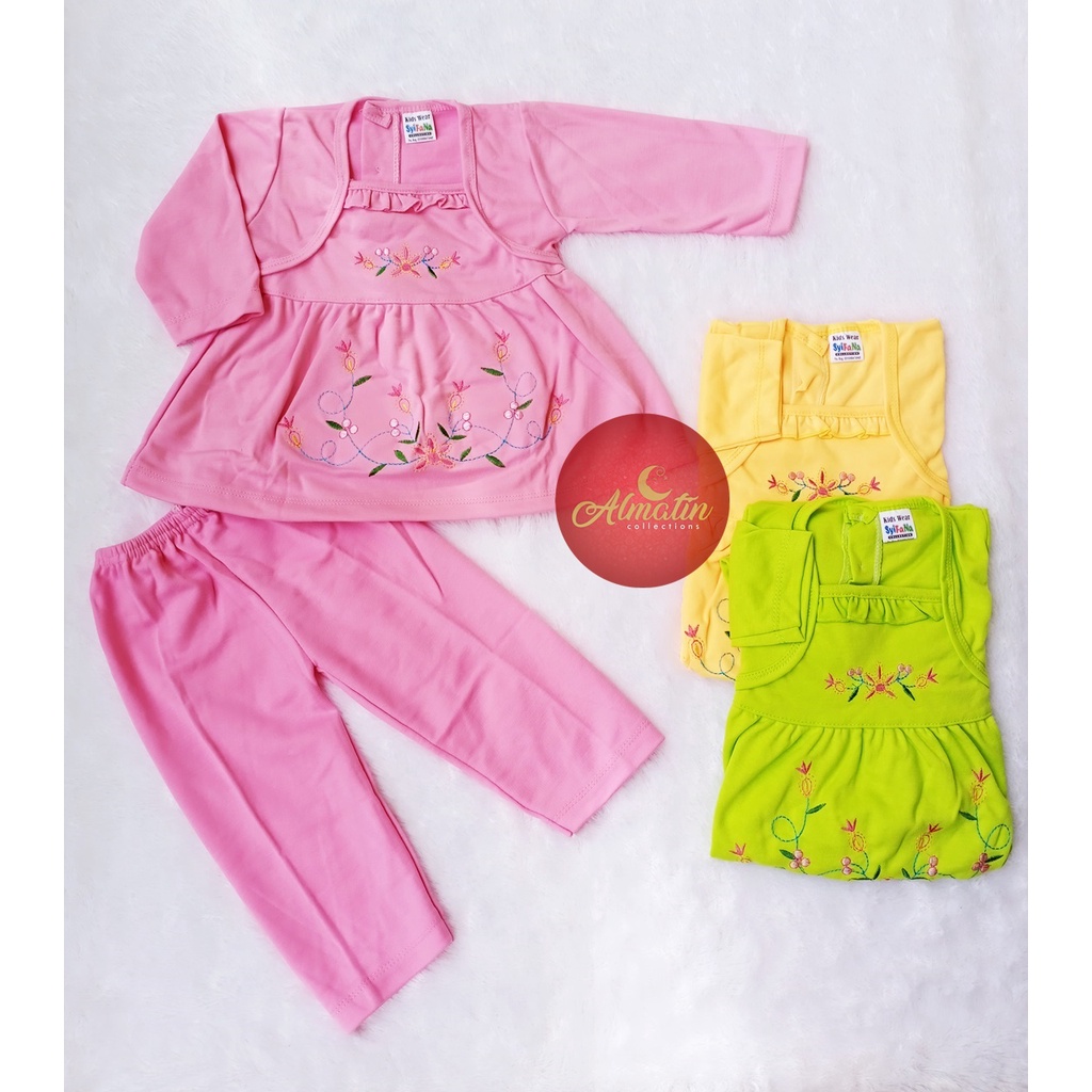 Setelan Baju Bayi Perempuan 3-18 Bulan, Baju Tidur Piyama Anak Lengan Panjang Lucu Murah