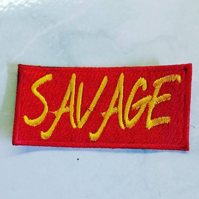 Emblem patch bordir savage