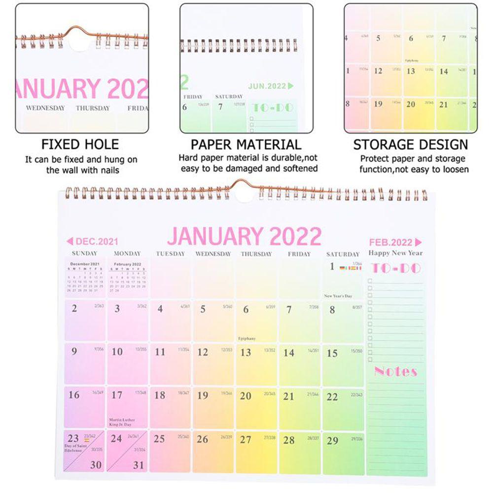 Kalender Dinding Agustina 2022kantor date Clocking Mark date New Year Planner Kalender Gantung