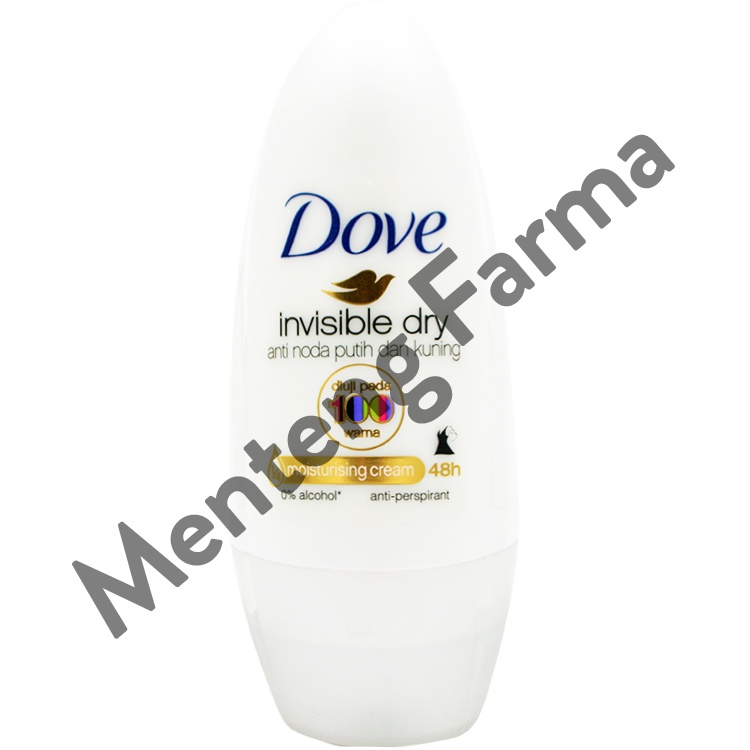 Dove Deodorant Roll On Invisible Dry 40 ML - Anti Noda Putih dan Kuning