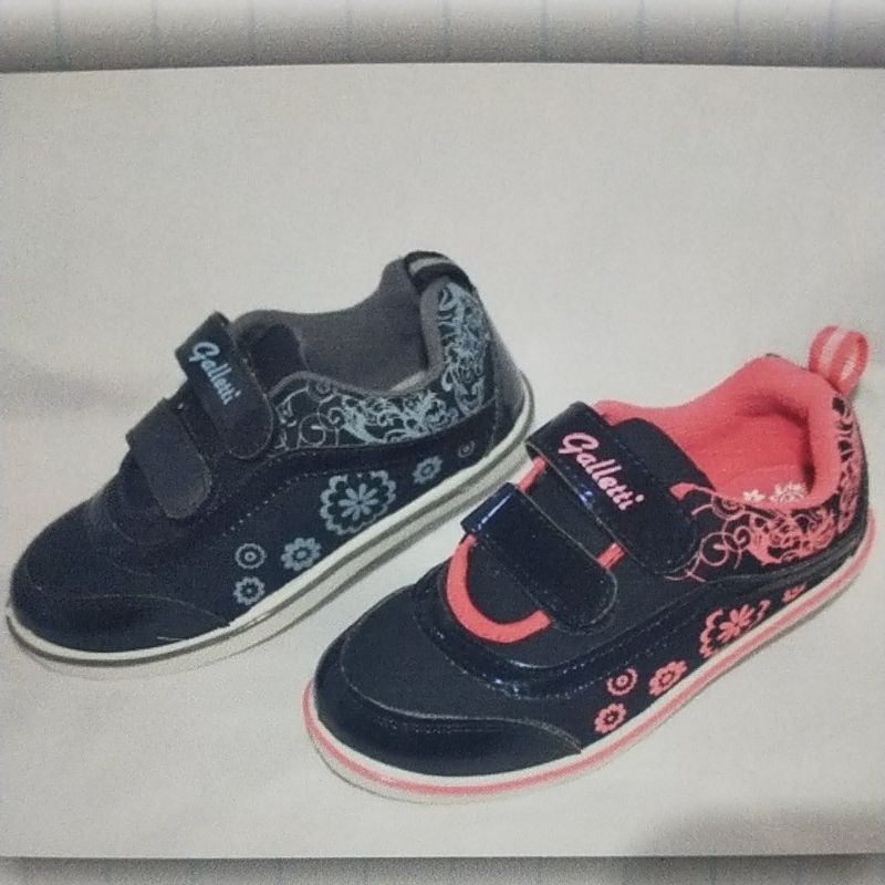 GALLETTI FLORIST SEPATU HITAM SEPATU SEKOLAH ANAK PEREMPUAN MOTIF SIMPLE SEPATU MURAH