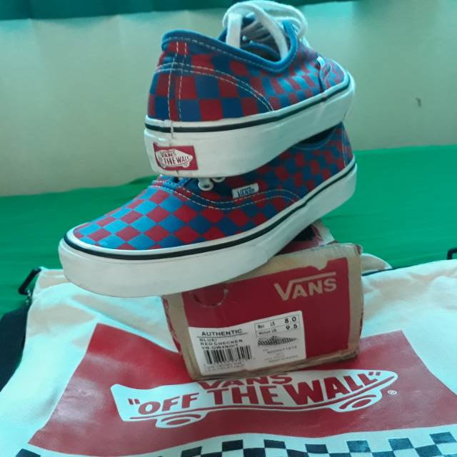 Vans Authetic red/blue cheker