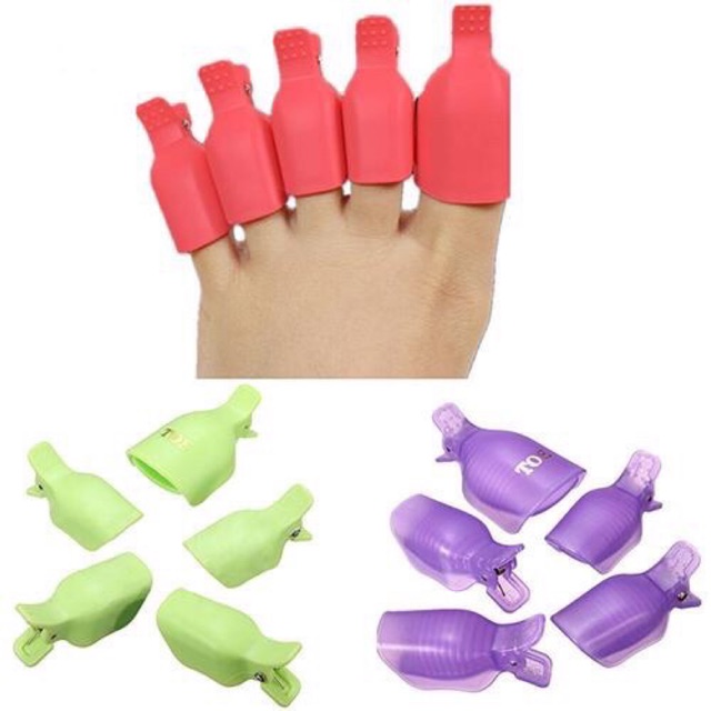 Soak Off Toe Nail Clip Remover Clippers isi 5pcs