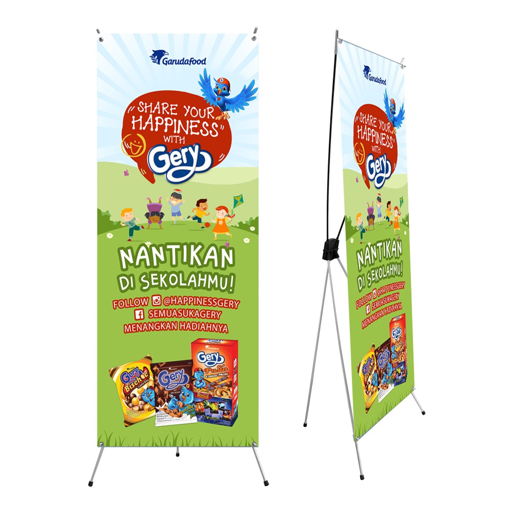 STANDING X BANNER - 60X160 CM - FLEXY 280 HIGHRES - PRE ORDER