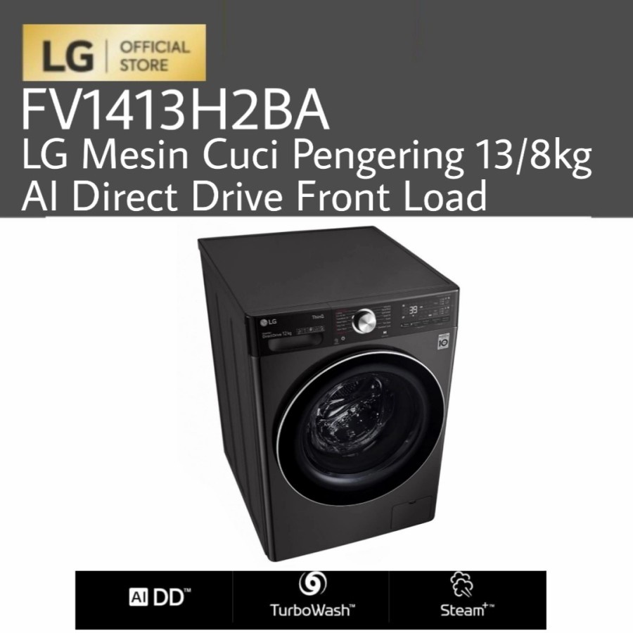 LG FV1413H2BA Mesin Cuci + Pengering 13/8kg AI Direct Drive Front Load