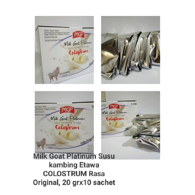 

Susu kambing bubuk Milk goat Platinum Colostrum - rasa original - 10 sachet@20 gr