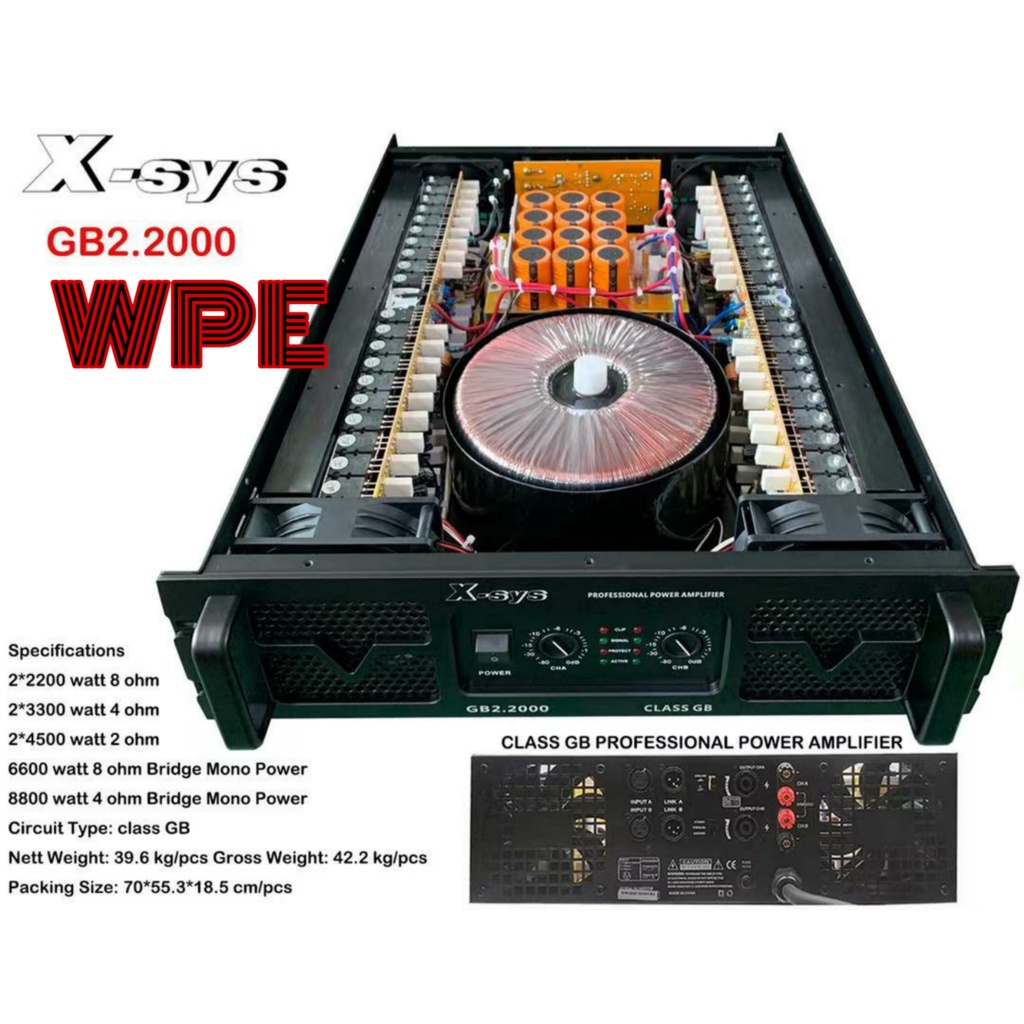 power audio x-sys gb2.2000 gb 2.2000 class gb