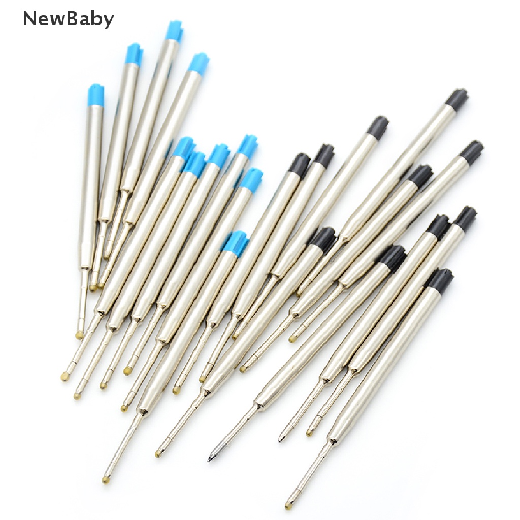 Newbaby 10pcs Refill Pulpen Tinta Biru 1.0mm Gaya parker
