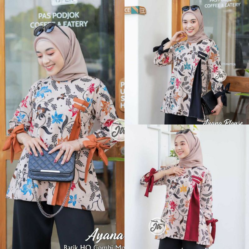 Batik Sonna Motif Ayana Batik Wanita Lengan Tali Resleting Belakang