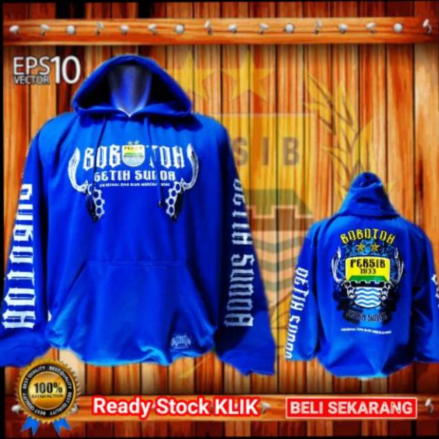 TERLARIS sweater persib hoodi RESFECT BONVIK  getih sunda biru pria wanita