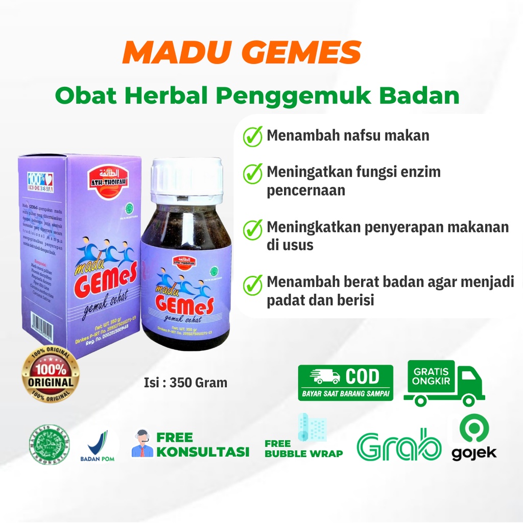 

Madu Gemes Gemuk Sehat Athoifah Menambah Nafsu Makan Berat Badan