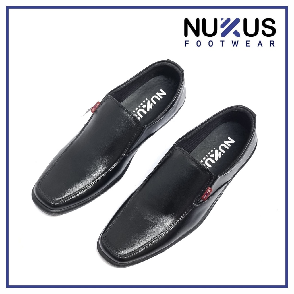 Nukus Sepatu Pantofel Pria Sepatu Pria Fantofel Kerja Hitam - B02 M