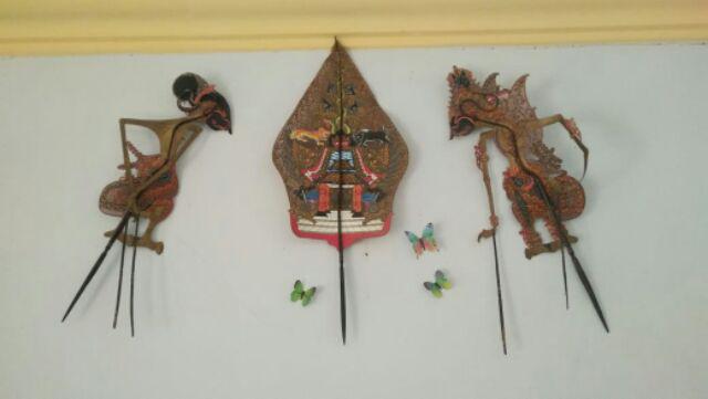 (bisa Cod) Kerajinan Wayang Kulit Raden Arjuna Ukuran Besar 40x20 Cm Cocok Untuk Dalang Dewasa