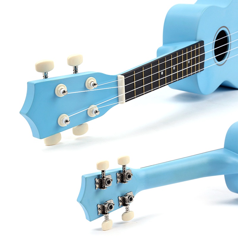 Instrumen Gitar Akustik Ukulele Soprano 4 Senar Bahan Serat Karbon Ukuran 21 Inci 7 Warna Untuk Pemula